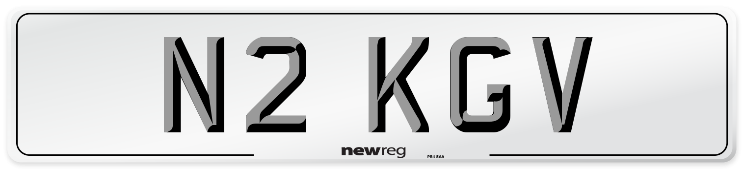 N2 KGV Number Plate from New Reg